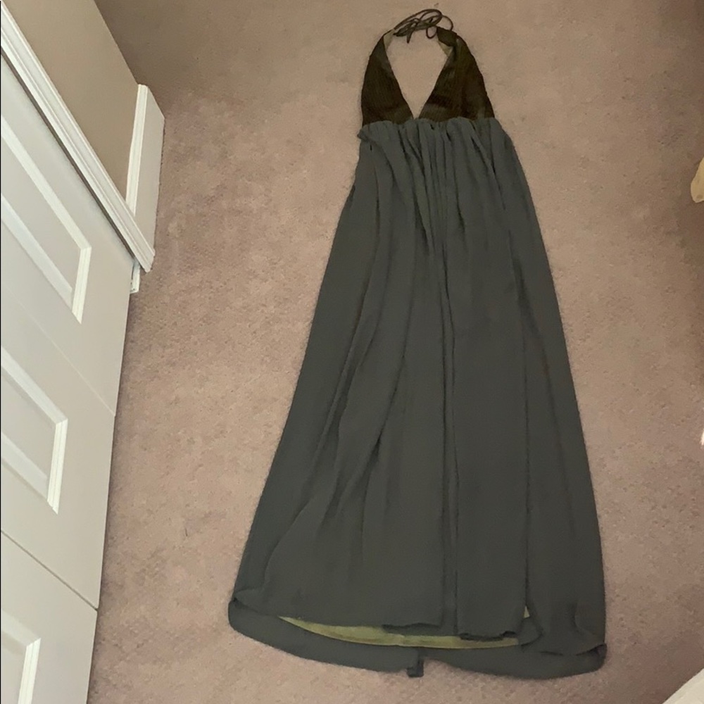 There she goes olive maxi dress